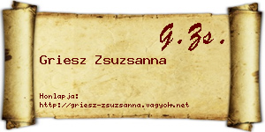 Griesz Zsuzsanna névjegykártya